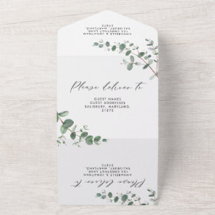 Mariage Budget Eucalyptus invitation botanique + r
