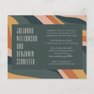 Mariage Budget Groovy 70s Terreux Bohème Rayures