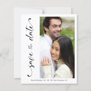 Mariage Budget Moderne Script Minimaliste Photo