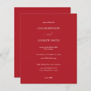 Mariage Budget Red Calligraphy