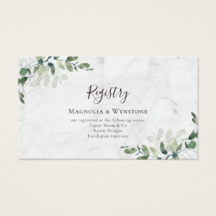 MARIAGE BUDGET Registre Eucalyptus carte de boîtie