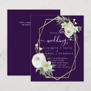 Mariage budget Rose blanche verdure or