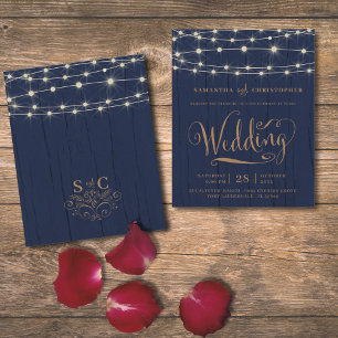 Mariage Budget Rustique Lumières de Chaîne Bleu Ma