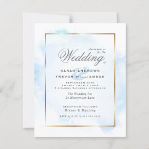 Mariage Budget Sky Blue Watercolor Laver