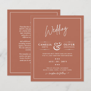 MARIAGE BUDGET Terracotta Monochrome