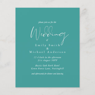 Mariage budget turquoise bleu blanc