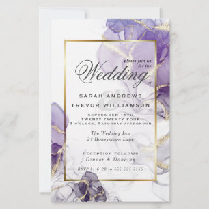 Mariage Budget Wild Wisteria Encre liquide Abstrai