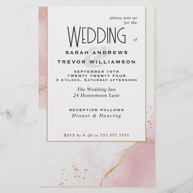 Mariage budgétaire Ciels roses Abstraits (Devant)