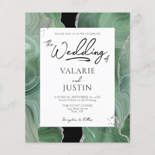 Mariage budgétaire d'âge argent vert Sage en un