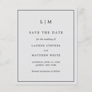 Mariage budgétaire gris clair simple Enregistrer l