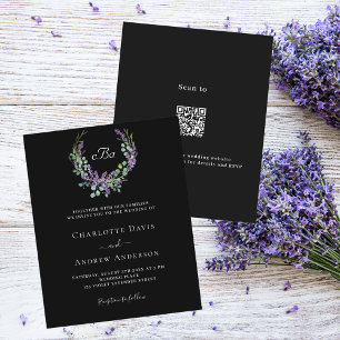 Mariage budgétaire RSVP lavande blanche noire