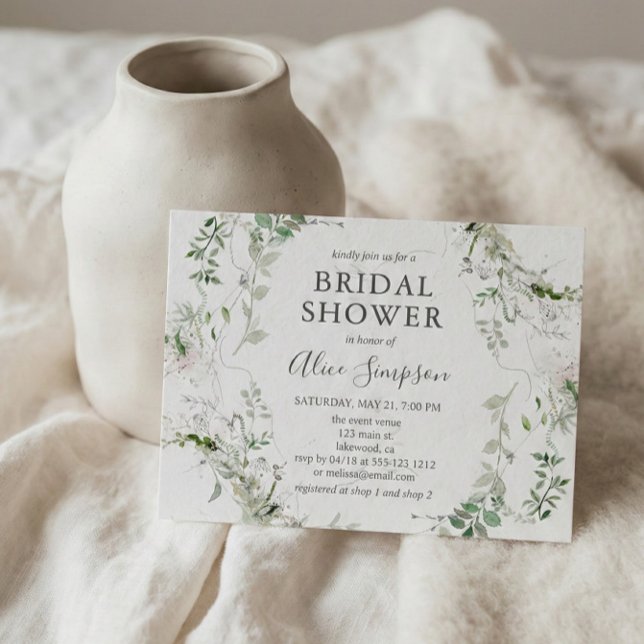 Mariage budgetaire verdure calligraphie Baby Showe (Créateur téléchargé)