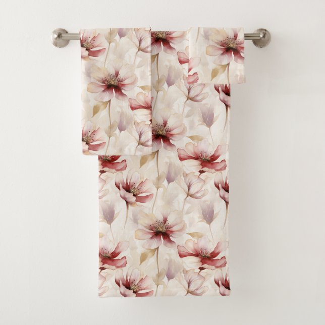 Mariage Burgundy Crème Lavande Floral (En situation)