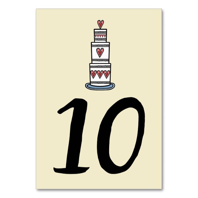 Mariage Cake Illustration Mariage Numéro de table (Par défaut)