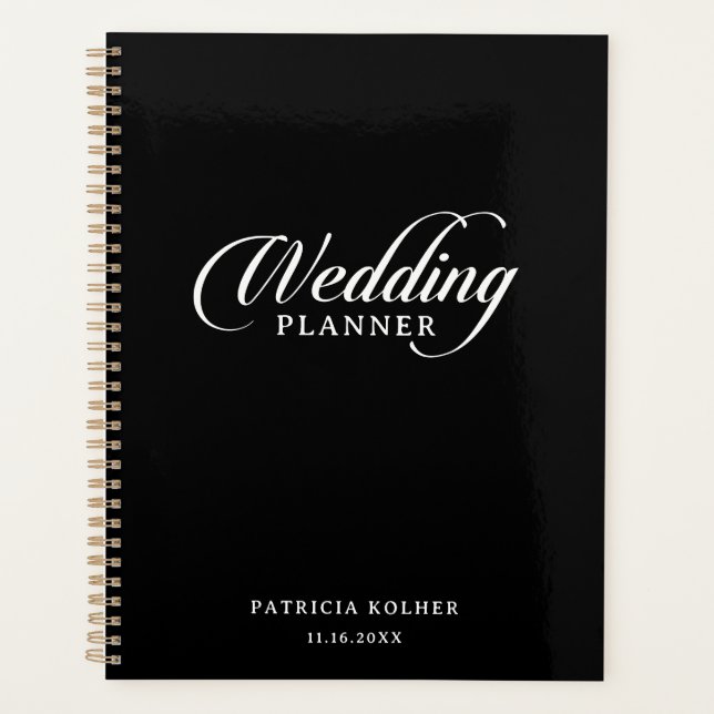 Mariage calligraphié noir et blanc classique (Devant)