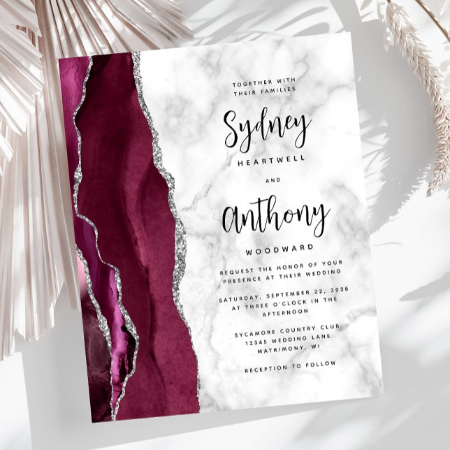 Mariage Calligraphié sur Marbre avec Agate de Bour (Créateur téléchargé)