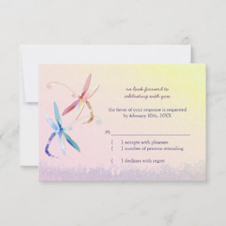 Mariage campagnard à libellules RSVP