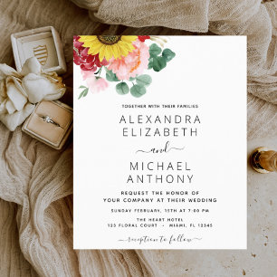 Mariage campagnard Budget Sunflower Eucalyptus