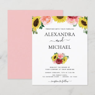 Mariage campagnard Budget Sunflower Eucalyptus