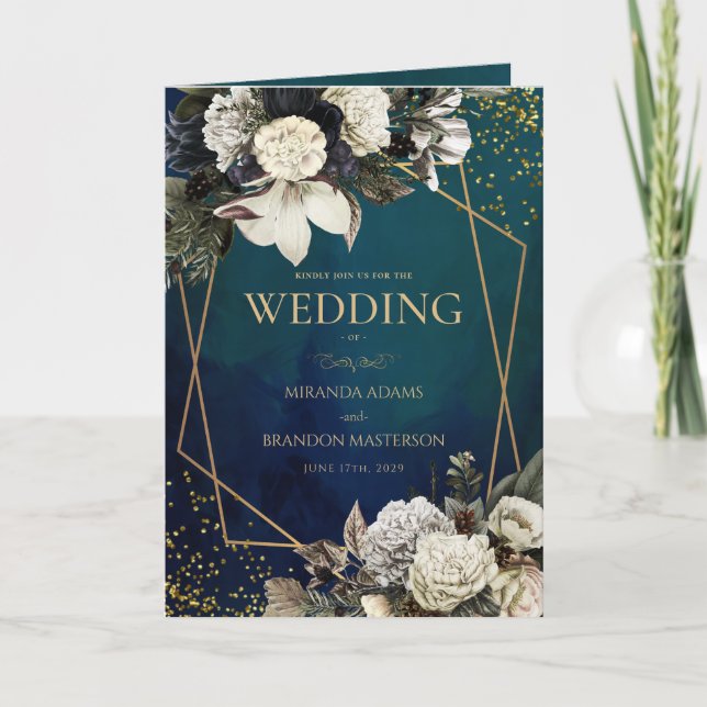 Mariage campagnard Floral Rustique Invitation (Devant)