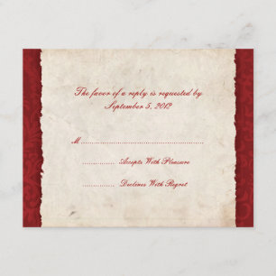 Mariage campagnard rouge RSVP