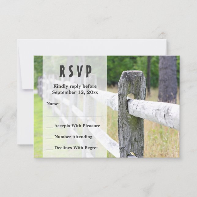 Mariage campagnard RSVP (Devant)