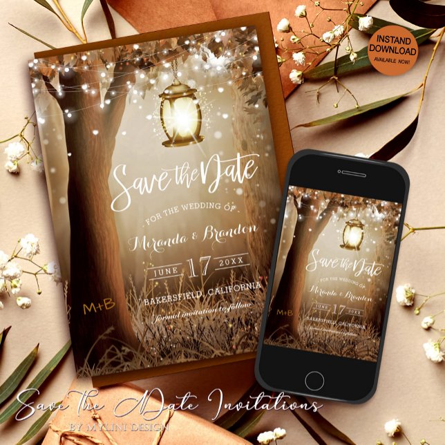 Mariage campagnard rustique Enregistrer la carte D (Créateur téléchargé)