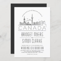 Mariage canadien | Invitation Skyline