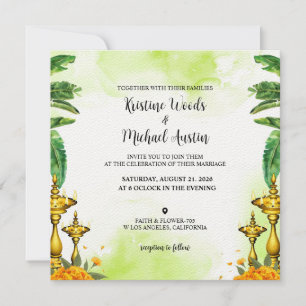 Mariage Card Water Color Invitation