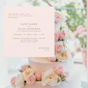 Mariage Carré minimaliste simple et moderne