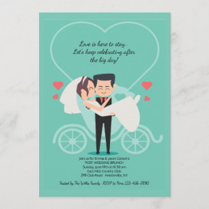 Mariage Carriage Post Mariage Brunch Invitation