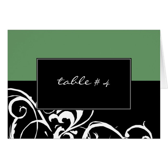 Mariage - Cartes de siège de table - Customisées (Devant Horizontal)