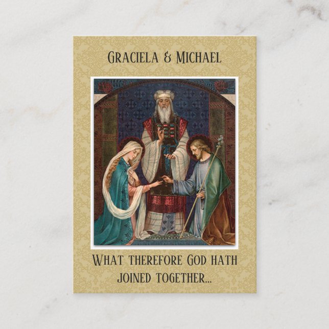 Mariage catholique Favoriser la Sainte Carte Marie (Devant)