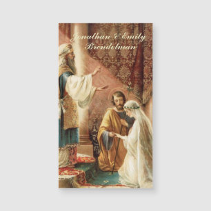 Mariage catholique Groom favorise les cartes magné