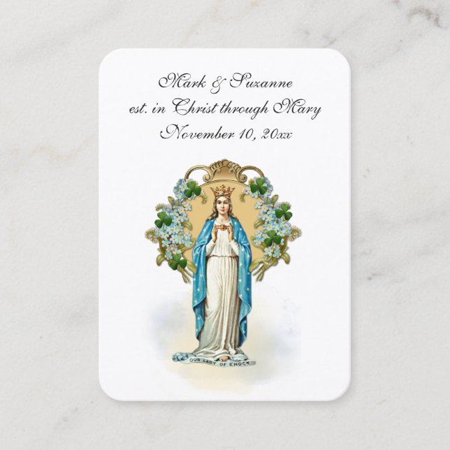 Mariage catholique Vierge Marie Religieuse Carte S (Devant)