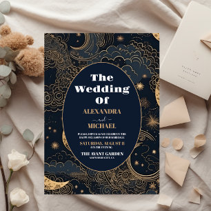 Mariage céleste bleu nuit