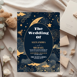 Mariage céleste bleu nuit