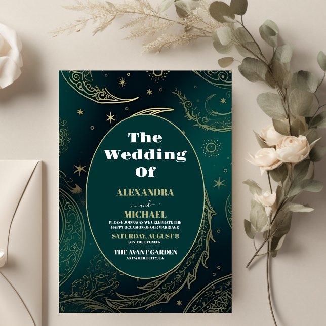 Mariage céleste d'émeraude vert or de budget (Créateur téléchargé)