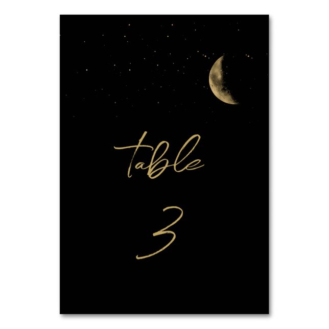 Mariage céleste noir Numéro de la table (Par défaut)