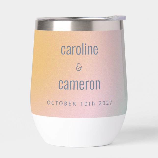 Mariage céleste Pastel bleu rose pâle (Gauche)