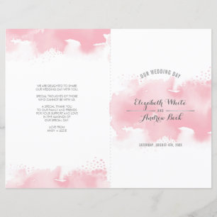 MARIAGE CEREMONY chic aquarelle rose vif