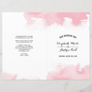 MARIAGE CEREMONY chic aquarelle rose vif