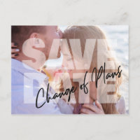 Mariage changement de plan photo faire-part modern