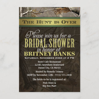 Mariage Chasse Camo Bridal Shower Invitations