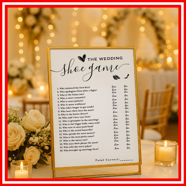 Mariage Chaussure Jeu nuptiale Chaussure Jeu coupl (Créateur téléchargé)