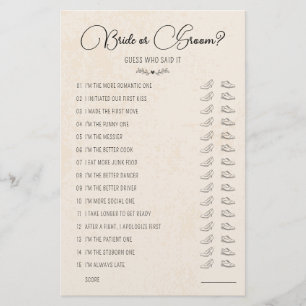 Mariage Chaussure mariée de jeu ou Groom papier ru