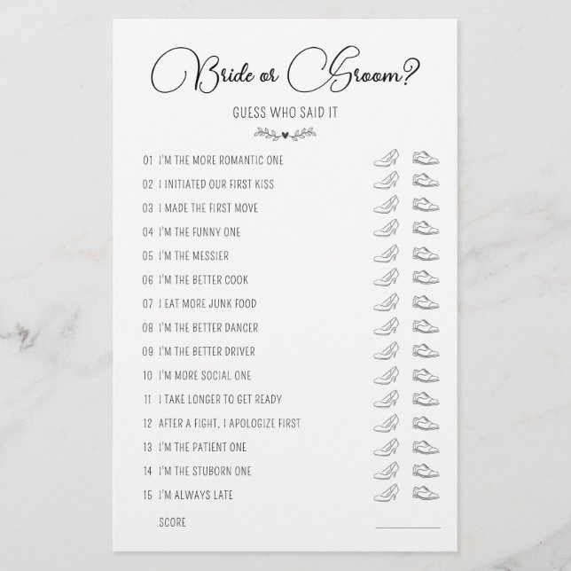 Mariage Chaussure mariée ou mariée noir et blanc