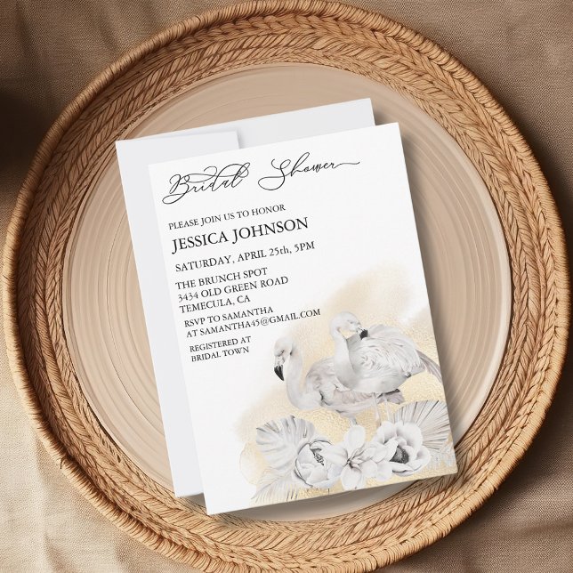 Mariage Chic Boho : Invitation Fête de Mariée Flam (Créateur téléchargé)
