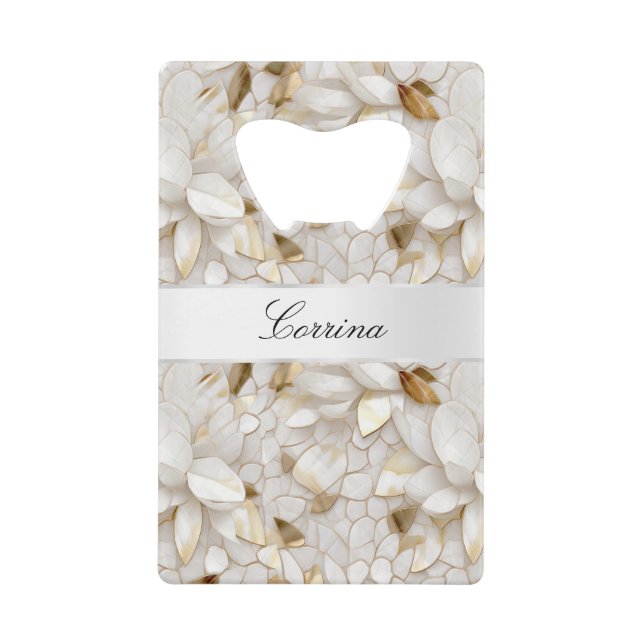 Mariage Chic Gold Glam White Lotus Flowers (Devant)