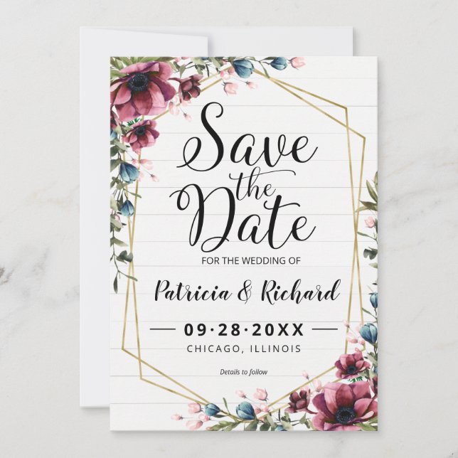 Mariage Chic Rustique Fleurs de Bourgogne Enregist (Devant)